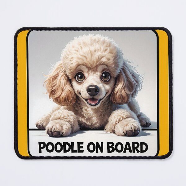 Item preview, Poodle On Board - Cute Dog Car Sign designed and sold by SolaoLab.