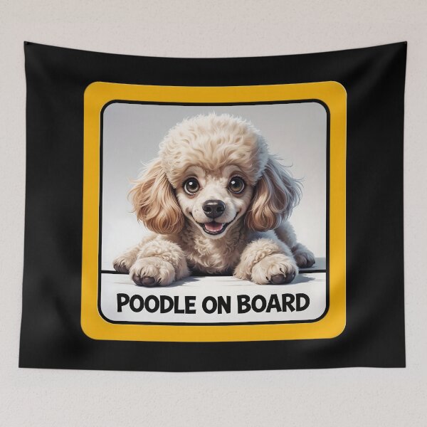 Item preview, Poodle On Board - Cute Dog Car Sign designed and sold by SolaoLab.