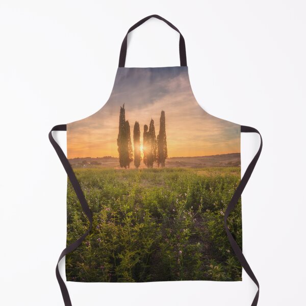 Item preview, Etruscan Coast Sunset. Fiery Sky Behind the Cypress Grove in Maremma designed and sold by Stefano Orazzini.