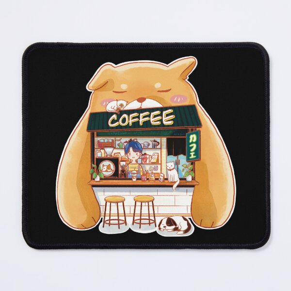 Item preview, Giant Cat Café – Whimsical Coffee Corner designed and sold by Aom Road.