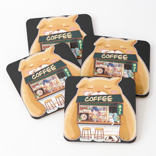 Item preview, Giant Cat Café – Whimsical Coffee Corner designed and sold by Aom Road.