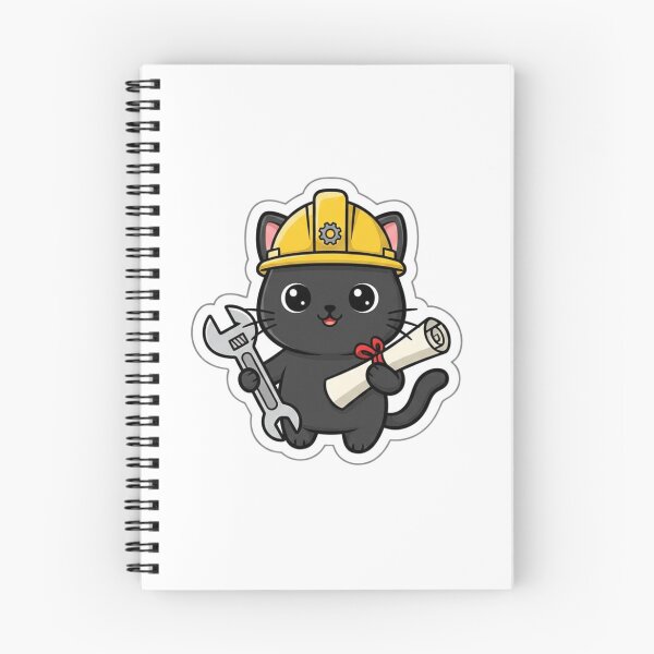 Item preview, Cute Black Cat Engineer – Kawaii Engineer Kitty Kids Shirt designed and sold by loccotown168.