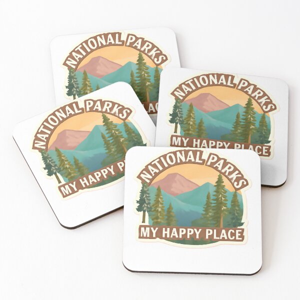 Item preview, National Parks My Happy Place Adventure Vintage Travel designed and sold by Retro-Anime9.