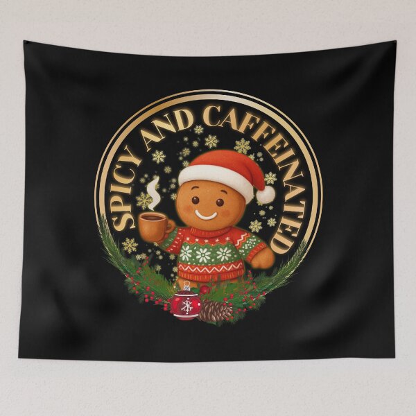 Item preview, Spicy and Caffeinated Gingerbread Christmas Art designed and sold by PROPera-design.