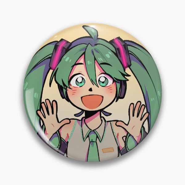 Item preview, Hatsune Miku Button designed and sold by Pakhitou.