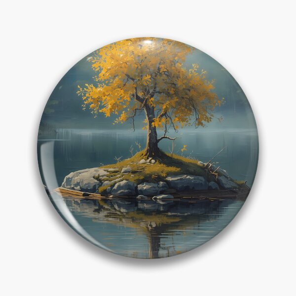 Item preview, Golden Solitude The Autumn Islet Reflection designed and sold by apeles68.