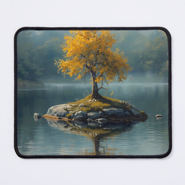 Item preview, Golden Solitude The Autumn Islet Reflection designed and sold by apeles68.