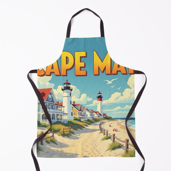 Item preview, Cape May, New Jersey - Vintage-Style Painterly Travel Poster designed and sold by LSVart.