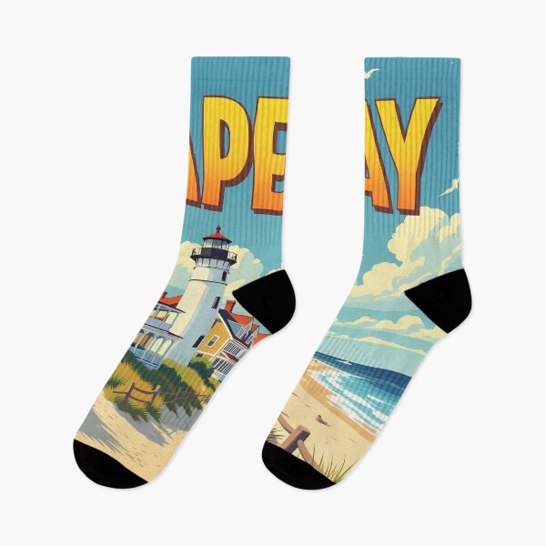 Item preview, Cape May, New Jersey - Vintage-Style Painterly Travel Poster designed and sold by LSVart.