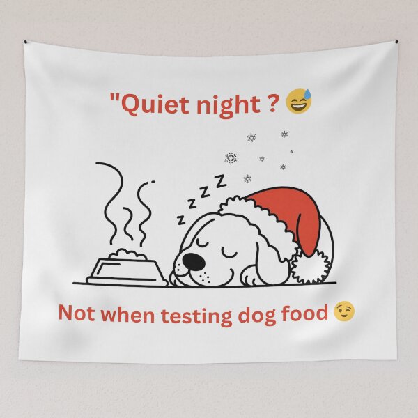 Item preview,  Christmas dog food tester , quiet night  designed and sold by YourTrendyTees.