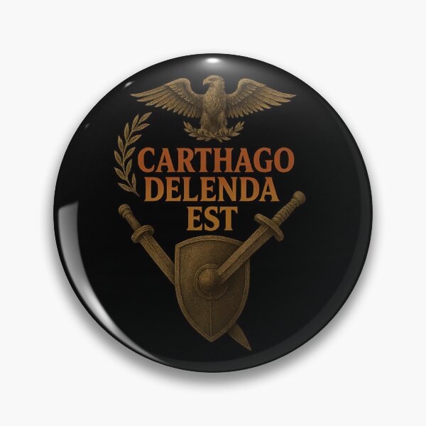 Item preview, Carthago Delenda Est Ancient Roman Quote 2 designed and sold by Retr0Tshirts.
