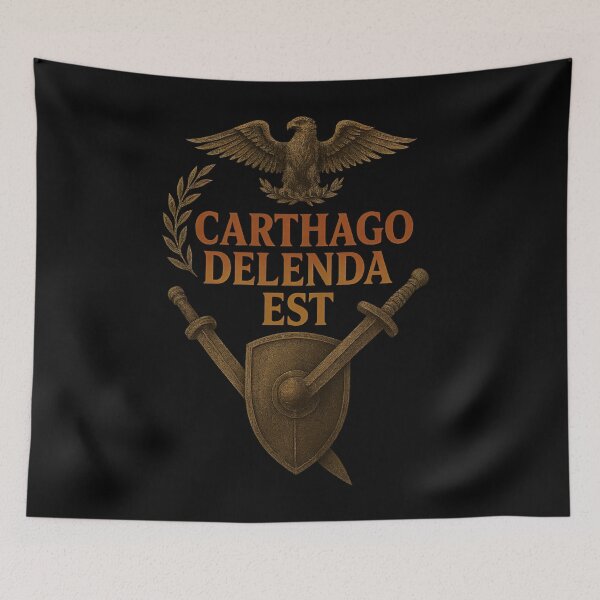 Item preview, Carthago Delenda Est Ancient Roman Quote 2 designed and sold by Retr0Tshirts.