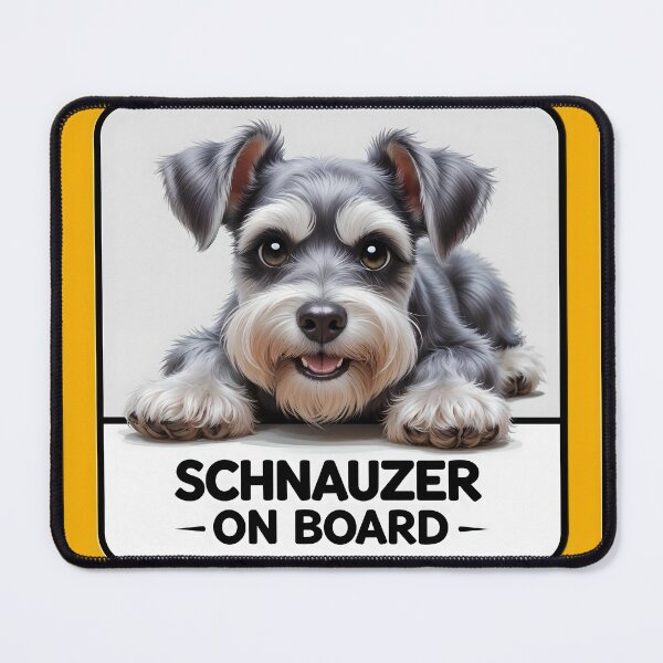 Item preview, Schnauzer On Board - Cute Miniature Schnauzer Dog Car Sign designed and sold by SolaoLab.