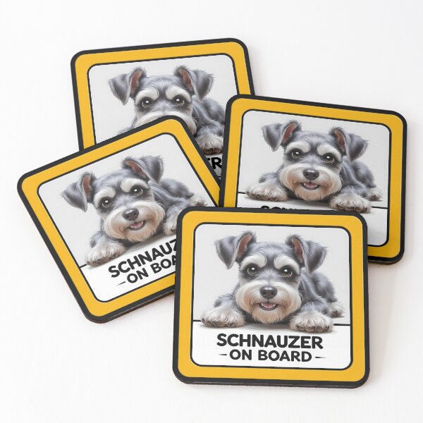 Item preview, Schnauzer On Board - Cute Miniature Schnauzer Dog Car Sign designed and sold by SolaoLab.