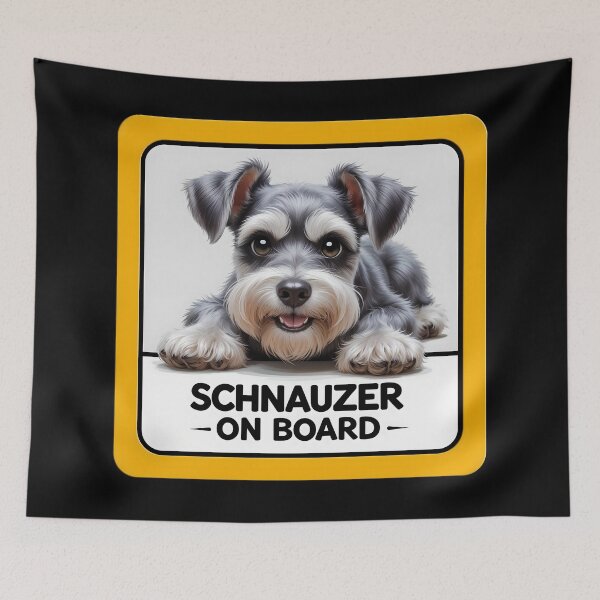 Item preview, Schnauzer On Board - Cute Miniature Schnauzer Dog Car Sign designed and sold by SolaoLab.