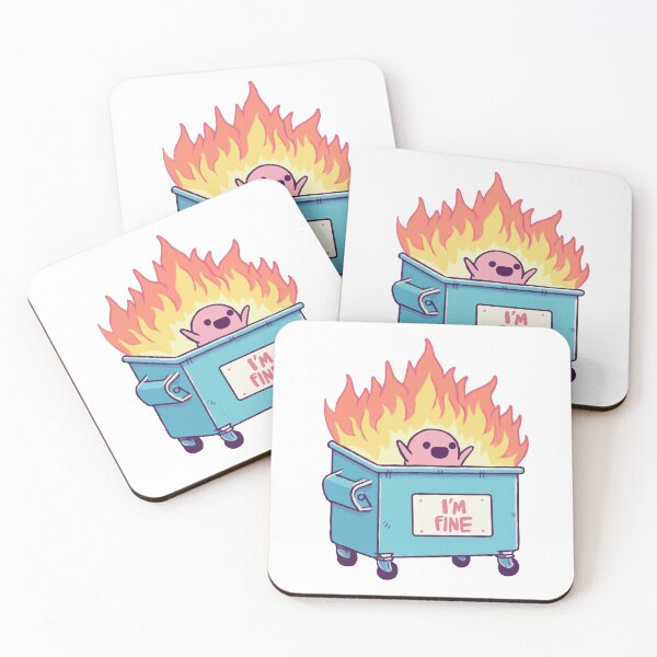 Item preview, Dumpster On Fire, I'm Fine designed and sold by Gkinoki.