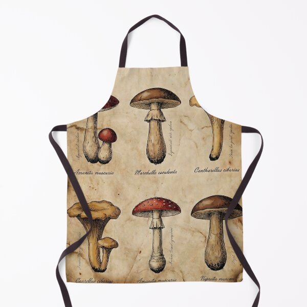 Item preview, Vintage Mushroom Identification Chart - Amanita & Morels Parchment designed and sold by The Mossy Library.