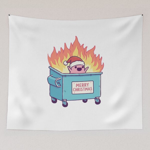 Item preview, Dumpster On Fire Merry Christmas designed and sold by Gkinoki.