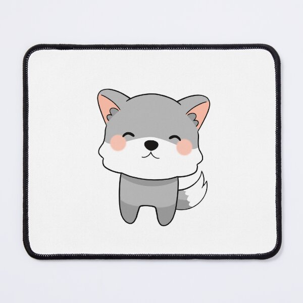 Item preview, Cute Smiling Wolf Puppy Illustration designed and sold by Porpor Artwork.