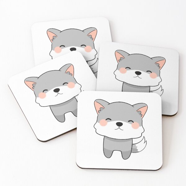 Item preview, Cute Smiling Wolf Puppy Illustration designed and sold by Porpor Artwork.