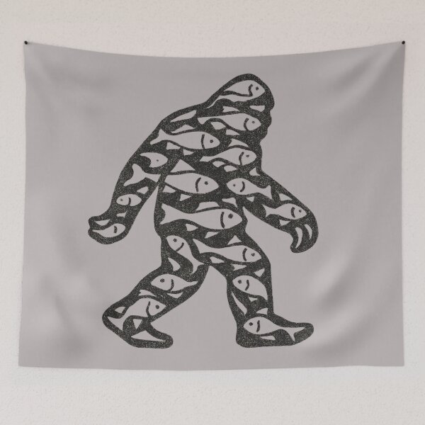 Item preview, Bigfoot With Fish designed and sold by Planetporridge.