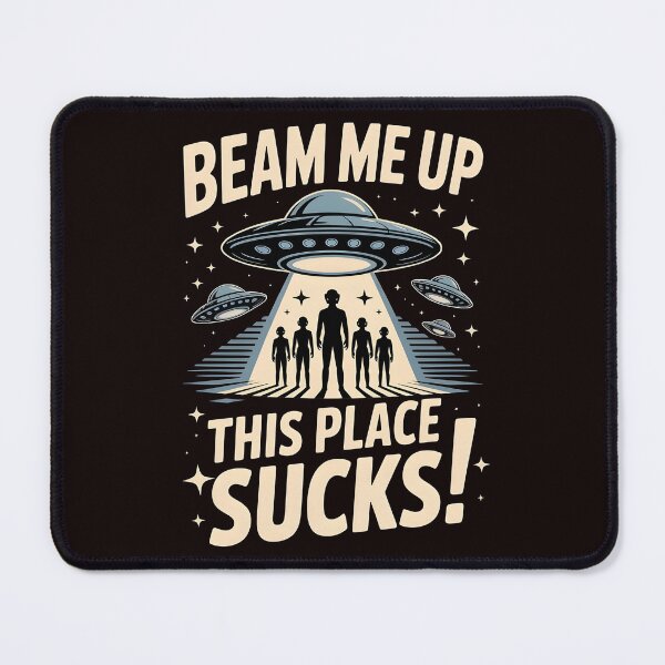 Item preview, Retro Sci-Fi Alien – Beam Me Up This Place Sucks designed and sold by Redgiant87x.