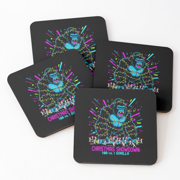 Item preview, Christmas Showdown 100 vs 1 Gorilla Neon Battle Design designed and sold by SplashTastic.