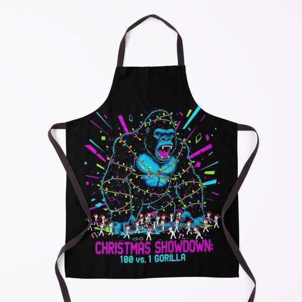 Item preview, Christmas Showdown 100 vs 1 Gorilla Neon Battle Design designed and sold by SplashTastic.