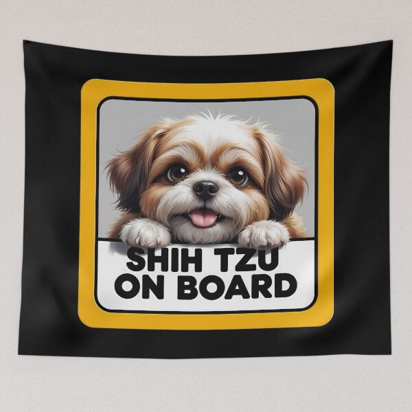 Item preview, Shih Tzu On Board - Cute Dog Car Sign designed and sold by SolaoLab.