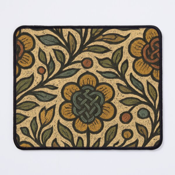 Item preview, Celtic Folk Floral Tapestry – Knotwork Blooms, Fine Detail designed and sold by Artsy-With.