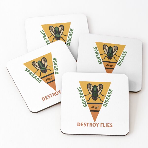 Item preview, Destroy Flies – Vintage Health Warning Poster designed and sold by Yeaha.