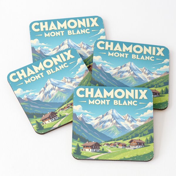 Item preview, Chamonix, Mont Blanc, France: Vintage Painterly Travel Poster designed and sold by LSVart.