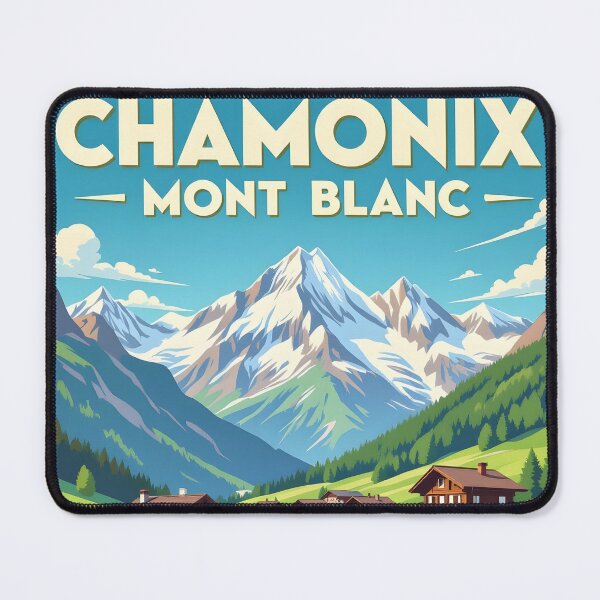 Item preview, Chamonix, Mont Blanc, France: Vintage Painterly Travel Poster designed and sold by LSVart.