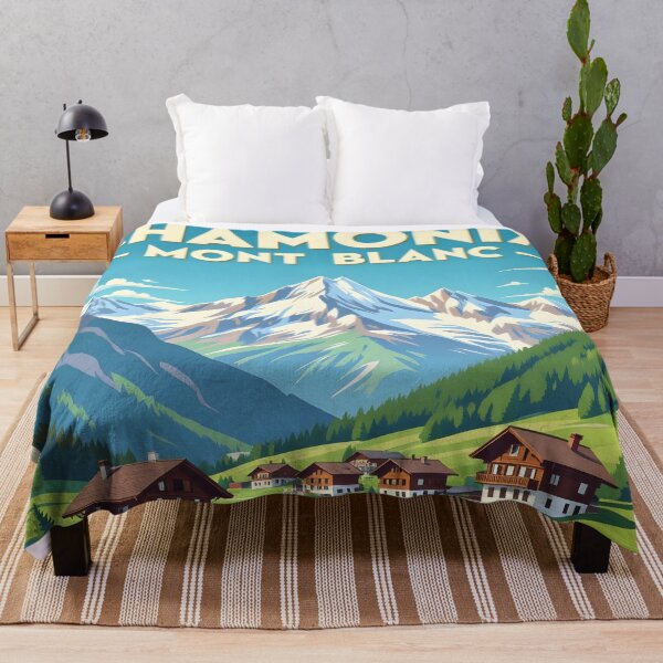 Item preview, Chamonix, Mont Blanc, France: Vintage Painterly Travel Poster designed and sold by LSVart.