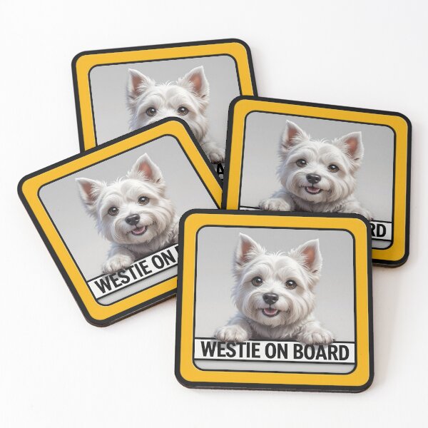 Item preview, Westie On Board - Cute West Highland White Terrier Dog Car Sign designed and sold by SolaoLab.