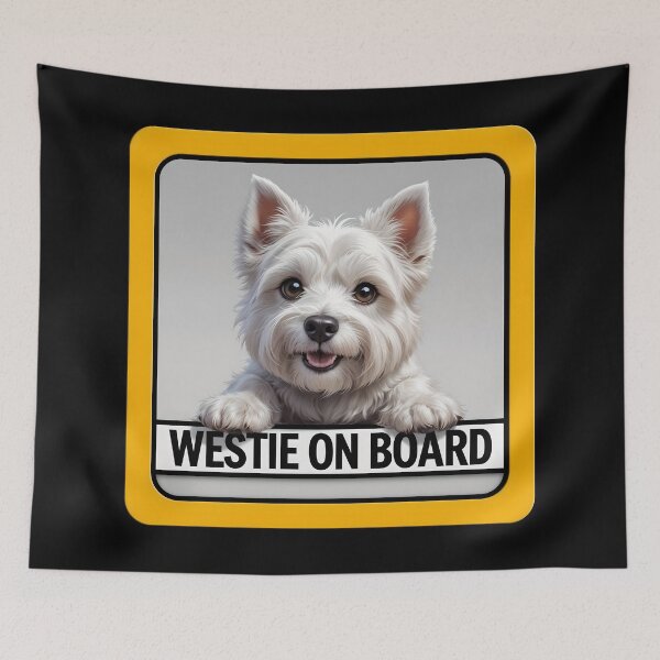 Item preview, Westie On Board - Cute West Highland White Terrier Dog Car Sign designed and sold by SolaoLab.