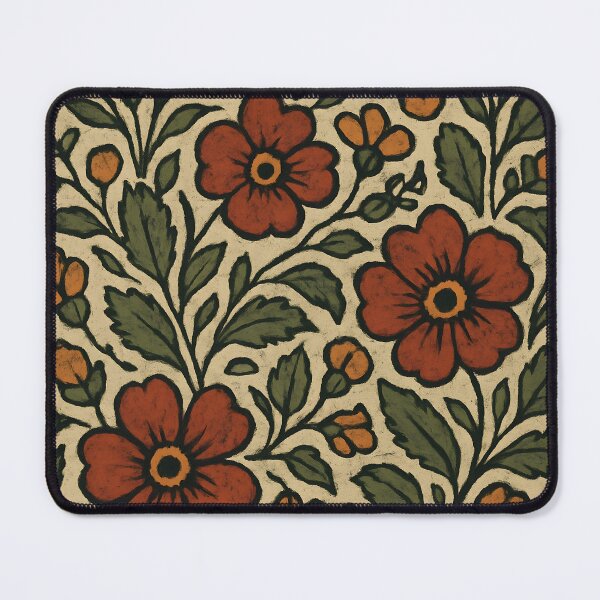 Item preview, Polish Wycinanki Folk Floral Tapestry – Wild Rose & Bud Pattern designed and sold by Artsy-With.