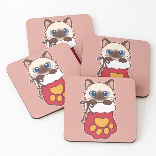 Item preview, Kawaii Christmas Cat Stocking designed and sold by BGMeYou.