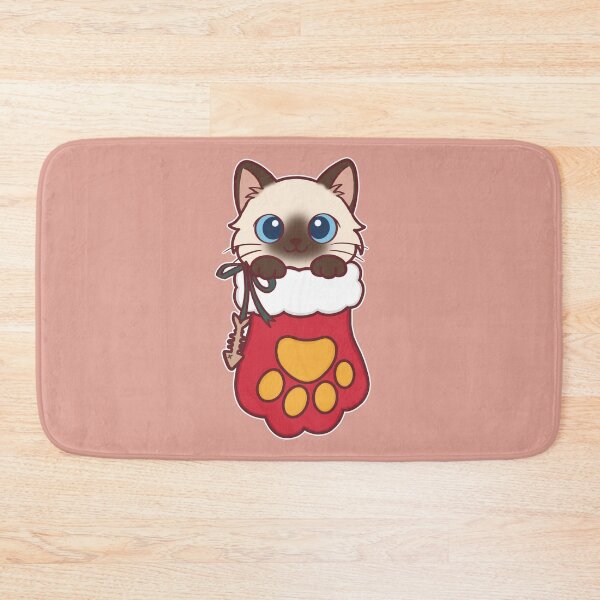 Item preview, Kawaii Christmas Cat Stocking designed and sold by BGMeYou.