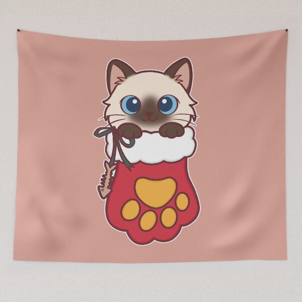 Item preview, Kawaii Christmas Cat Stocking designed and sold by BGMeYou.