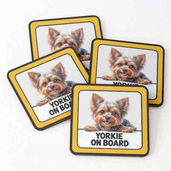 Item preview, Yorkie On Board - Cute Yorkshire Terrier Dog Car Sign designed and sold by SolaoLab.