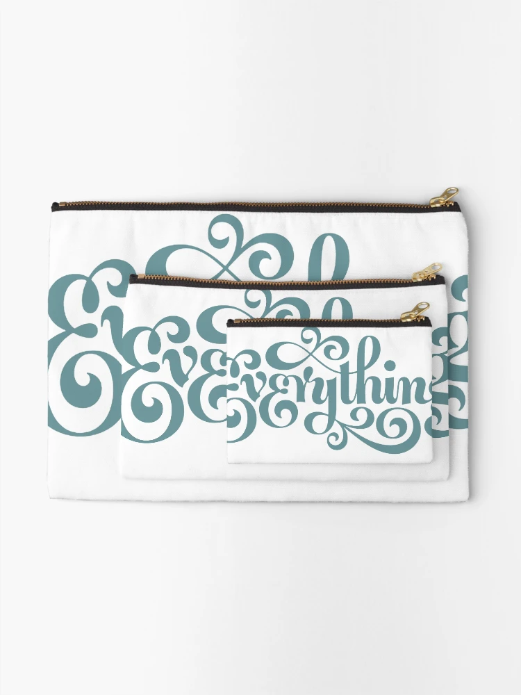 Thumbnail 2 of 4, Zipper Pouch, Everything Retro Script Lettering Design designed and sold by andry01.