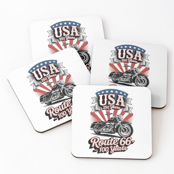 Item preview, Celebrating 100 Years of Route 66 and 250 Years of USA  Anniversaries Design designed and sold by MimsTees.