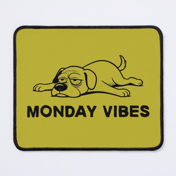 Item preview, Monday Vibes - Exhausted Dog Cartoon designed and sold by DanielBDesigns.