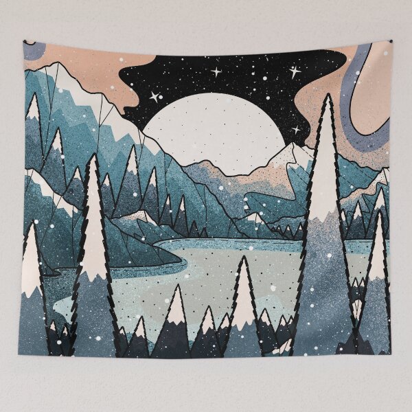 Item preview, Winter blue night designed and sold by Swadeillustrations.