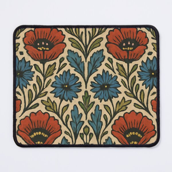 Item preview, Polish Wycinanki Folk Floral Tapestry – Poppies & Cornflowers designed and sold by Artsy-With.