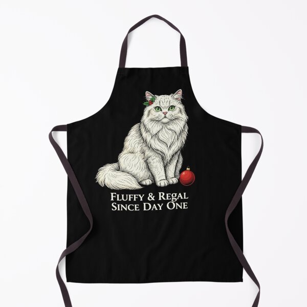 Item preview, Fluffy & Regal Since Day One Cat T-Shirt, Persian Cat Christmas Gift, Vintage Holiday Feline Graphic Tee, Xmas Cat Lover Shirt designed and sold by Kukiishop.