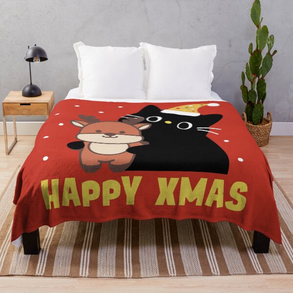 Item preview, Adorable Cat & Reindeer Holiday Hug – Funny Christmas Gift for Cat Lovers designed and sold by Lu7u.