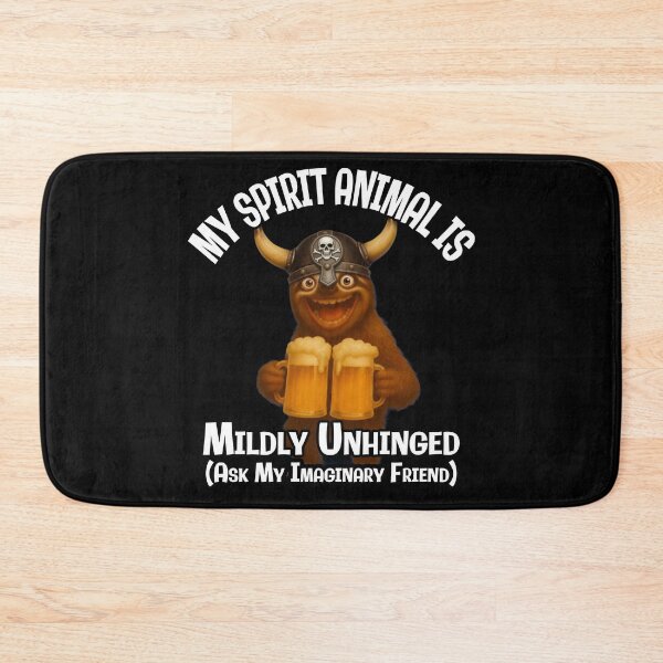 Item preview, My Spirit Animal Is Mildly Unhinged – Ask My Imaginary Friend designed and sold by A-T-H.