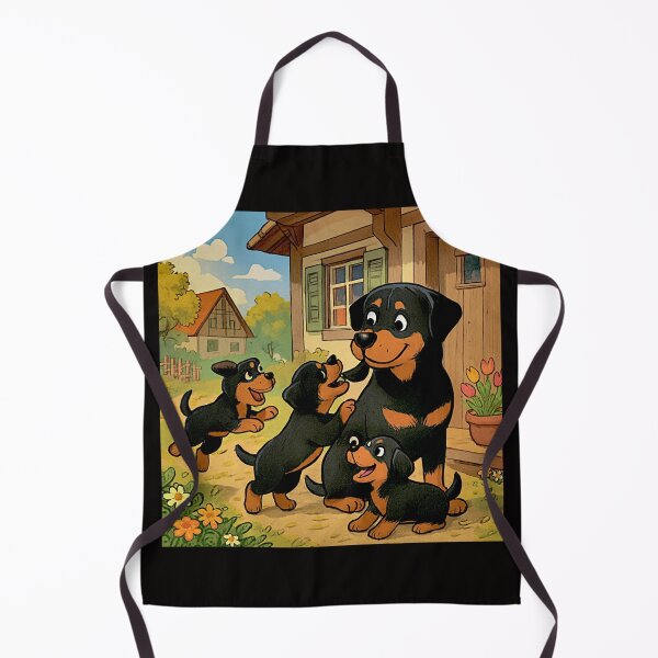 Item preview, Rottweiller on the porch with Puppies#1 designed and sold by Helios Be. Lavsh.